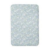 装飾的でストライプのな葉パターン バスマット (正面縦)