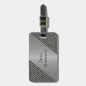 装飾的でフェイクな金属のカスタムな荷物のラベル ラゲッジタグ (正面縦)
