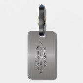 装飾的でフェイクな金属のカスタムな荷物のラベル ラゲッジタグ (裏面縦)