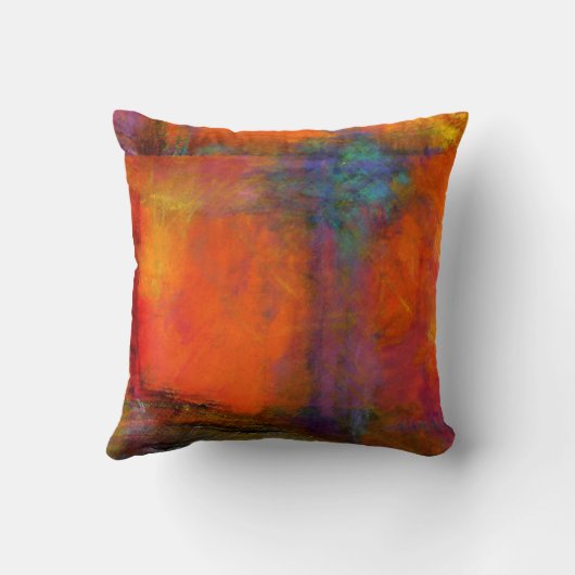 装飾的で抽象的なオレンジ絵画の装飾用クッション クッション