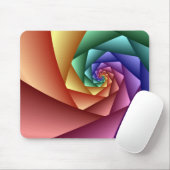 装飾的で抽象的なmousepadの螺線形の虹 マウスパッド (マウス)