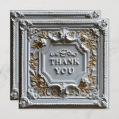 装飾的で質感華美のある サンキューカード (正面/裏面)