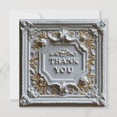 装飾的で質感華美のある サンキューカード (裏面)