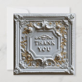 装飾的で質感華美のある サンキューカード (正面)