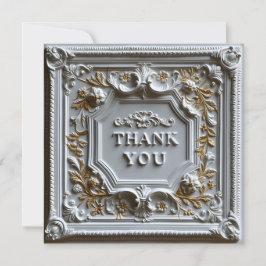 装飾的で質感華美のある サンキューカード