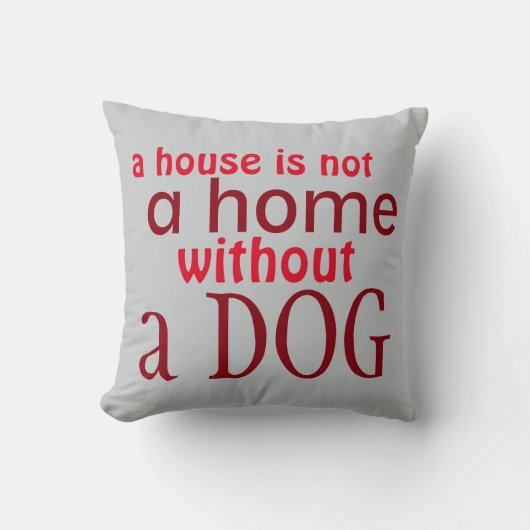 装飾的で赤い枕を言う犬の恋人のシンプル クッション (正面)