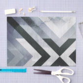 装飾的で黒く及び白く動揺してなパターン 薄葉紙 (クラフト)