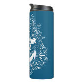 装飾的ないかりのカスタムなモノグラムのタンブラー タンブラー (回転右)