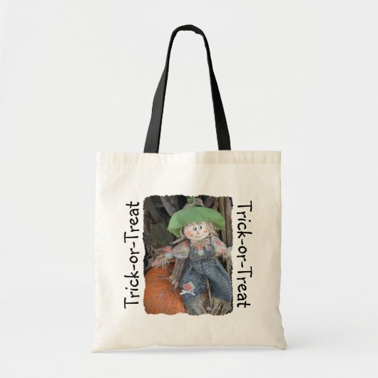 装飾的なかかしのトリックまたは御馳走バッグ#2 トートバッグ (正面)