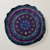 装飾的なかぎ針状 ラウンドクッション (裏面)