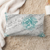 装飾的なアクアマリンのビーチのテーマデザイナー ランバークッション (ブランケット)