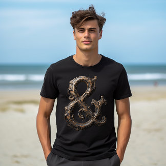 装飾的なアンパサンドデザイン Tシャツ