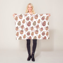 装飾的なイースターエッグパターン|フリースブランケット フリースブランケット