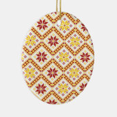 装飾的なウクライナのクロスステッチ陶芸オーナメント セラミックオーナメント (右)