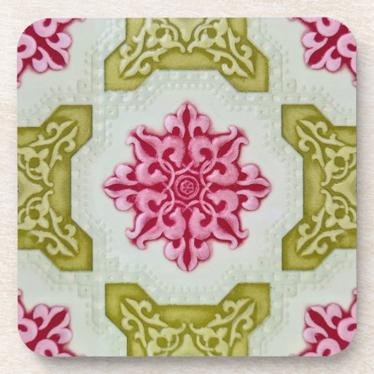 装飾的なエレガンスビクトリアンクラシックの花 コースター (正面)