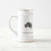 装飾的なオーストラリアの地図 ビールジョッキ (左)