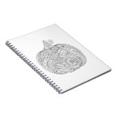 装飾的なカボチャ落書き ノートブック (右側)