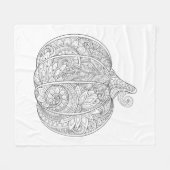 装飾的なカボチャ落書き フリースブランケット (正面(横))