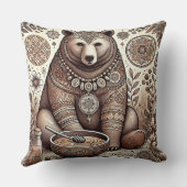 装飾的なクマのイラスト クッション (裏面)