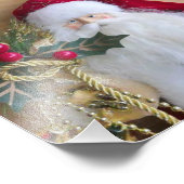 装飾的なクリスマスのサンタ フォトプリント            (角)