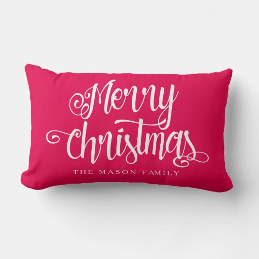 装飾的なクリスマスの枕 ランバークッション (正面)