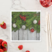 装飾的なクリスマスの背景 スタンダードランチョンナプキン (インサイチュ)