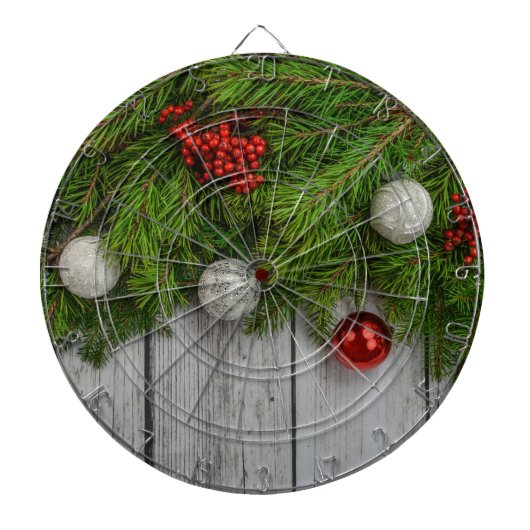 装飾的なクリスマスの背景 ダーツボード (正面)