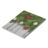 装飾的なクリスマスの背景 ノートパッド (回転)