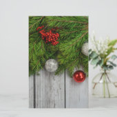 装飾的なクリスマスの背景 便箋 (スタンド正面)
