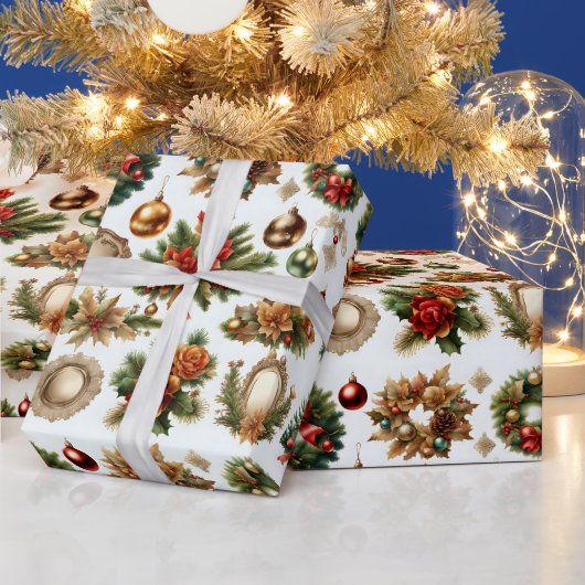 装飾的なクリスマスの装飾の装飾 ラッピングペーパー (クリスマス)