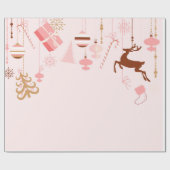 装飾的なクリスマスの装飾 ラッピングペーパー (フラット)