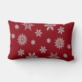 装飾的なクリスマスの雪片は休日を信じます ランバークッション (裏面)