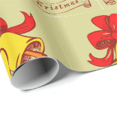 装飾的なクリスマスサンタジンルベル ラッピングペーパー (ロールコーナー)