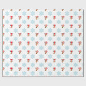 装飾的なクリスマスサンタトナカイのスノーフレーク ラッピングペーパー (フラット)