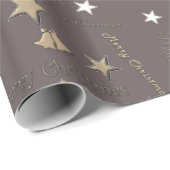 装飾的なクリスマスサンタトナカイのスノーフレーク ラッピングペーパー (ロールコーナー)