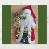 装飾的なクリスマスサンタ ビールラベル (シングルラベル)