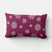 装飾的なクリスマススノーフレーク喜ばしい休日 ランバークッション (裏面)