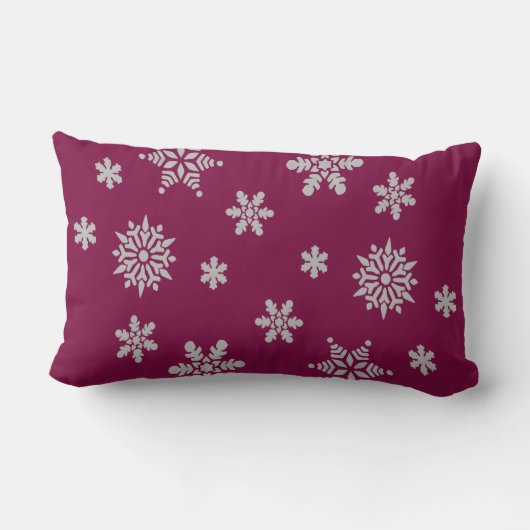 装飾的なクリスマススノーフレーク喜ばしい休日 ランバークッション (裏面)