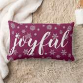 装飾的なクリスマススノーフレーク喜ばしい休日 ランバークッション (ブランケット)