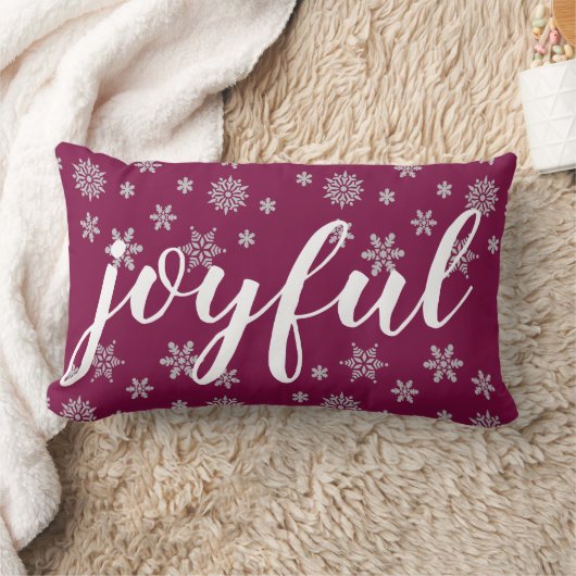 装飾的なクリスマススノーフレーク喜ばしい休日 ランバークッション (ブランケット)