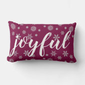 装飾的なクリスマススノーフレーク喜ばしい休日 ランバークッション (正面)