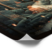 装飾的なクリスマスフォレスト ポスター (角)