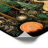 装飾的なクリスマスフォレスト ポスター (角)