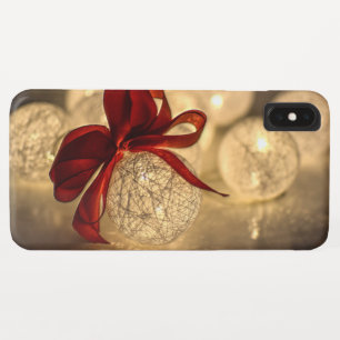 装飾的なクリスマスボールと弓 iPhone XS MAXケース