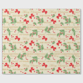 装飾的なクリスマスラッピング ラッピングペーパー (フラット)
