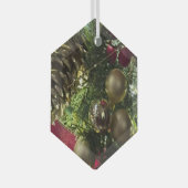 装飾的なクリスマス装飾品 ガラスオーナメント (正面右)