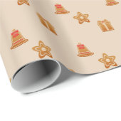 装飾的なクリスマス装飾品 ラッピングペーパー (ロールコーナー)