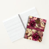 装飾的なコラージュの蝶とバラ ノートブック (内部)