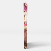 装飾的なコラージュの蝶とバラ iPhoneケース (左側面)