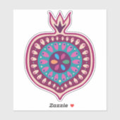 装飾的なザクロ シール (シート)